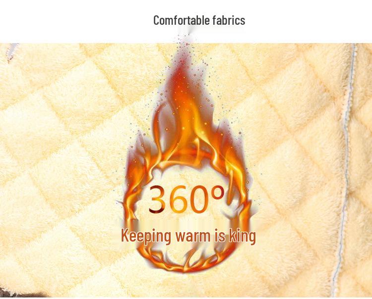 Velvet-Enhanced Floral Cotton Quilted Jacket for Middle-Aged & Elderly - Warm Mid-Length Coat for Autumn/Winter.