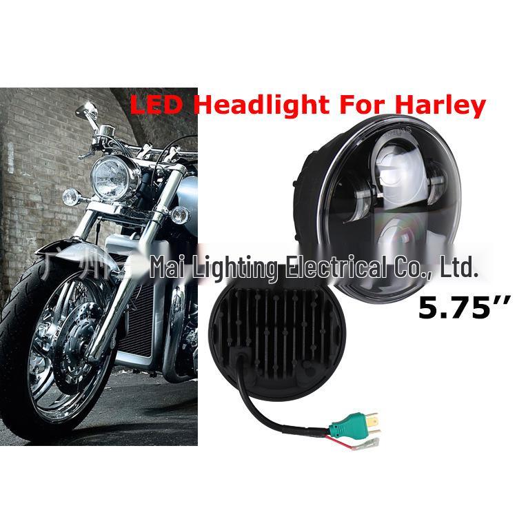 5.75-inch High-Brightness Headlight with High/Low Beam for Harley-Davidson Motorcycles