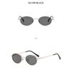 Women's glasses, new fashionable oval metal sunglasses, men's and women's outdoor sunglasses