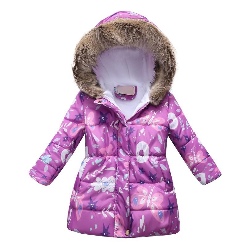Kids Girls Winter Thick Warm Hooded Long Coat Windbreak Outwear