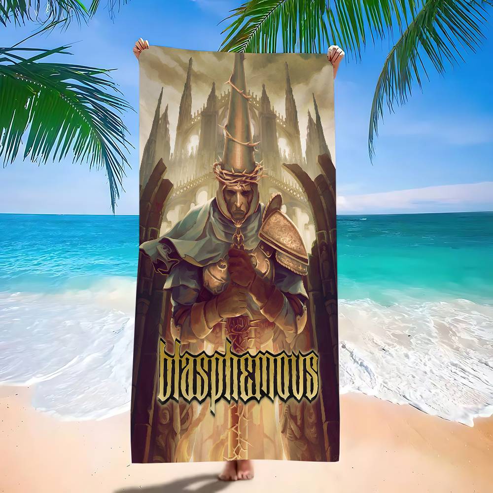 

B-Blasphemous Anime Beach Swimming Towel Soft Absorbent Washcloth Children s Gifts for Kids Travel Camping Gym W40*H60(CM)