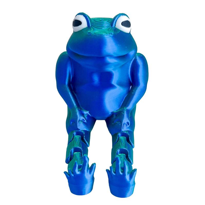 3D printed seated frog, simulated frog, animal model, children's decompression toy, fun and funny, creative model, ornament