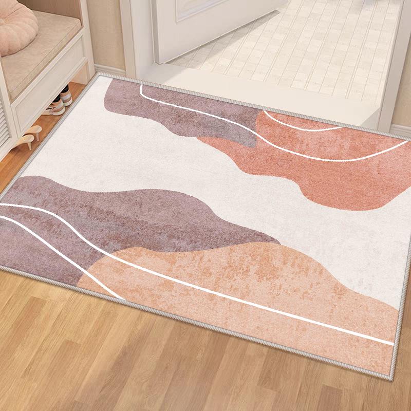Modern Simple Non-Slip Dirt-Resistant Crystal Velvet Entrance Door Mat