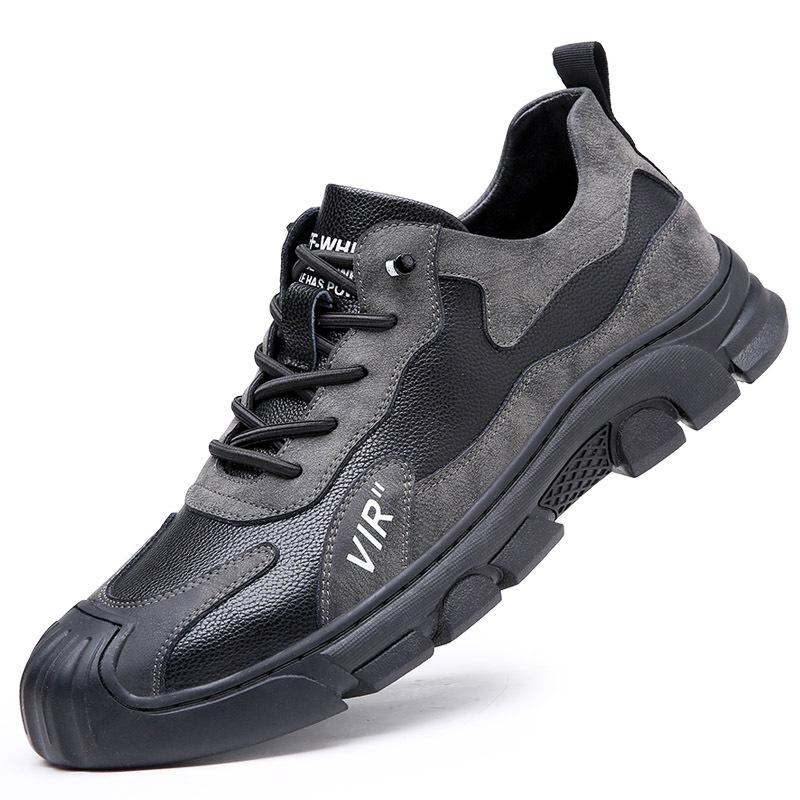

2025 spring new leather men s shoes British breathable sports and leisure shoes men s versatile soft-soled soft-sided hiking shoes 44