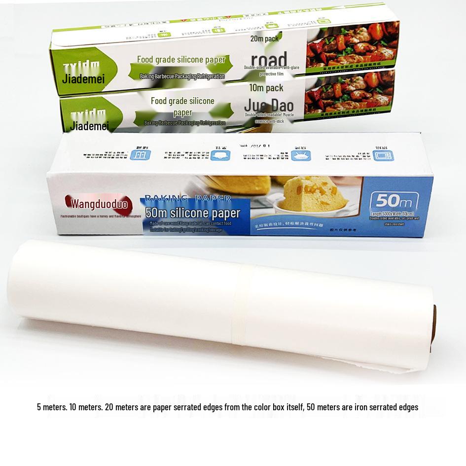 

Пищевой силиконовый рулон бумаги для выпечки - Маслостойкий, Антипригарный, Безопасный для аэрофритюрницы 5m x 30cm