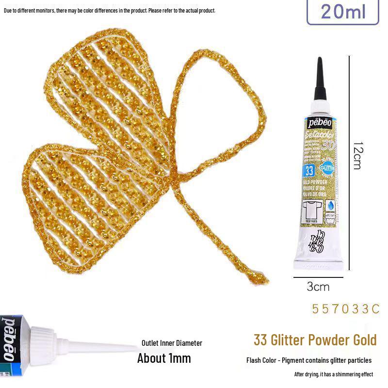 Beibao 3D Fabric Outline Pen Set - Gold & Colors for DIY Students