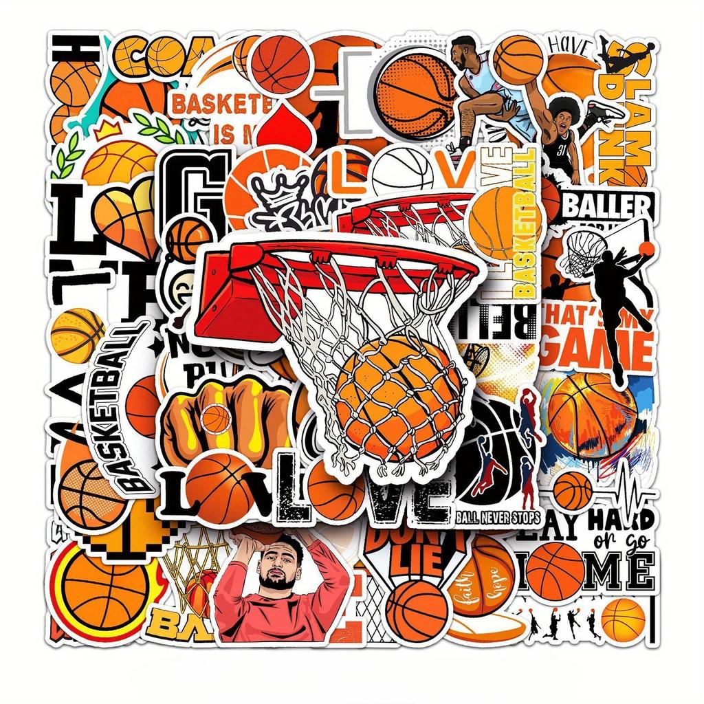 Basketball Graffiti Stickers Cool Sports Decals for Laptops Water Bottles and DIY Projects Perfect for Basketball Fans and Kids