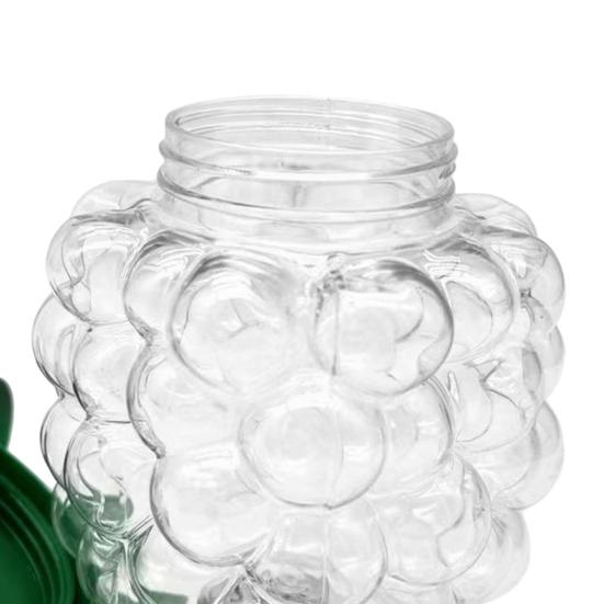 Wasserbecher mit Strohhalm, Traubenform, Kunststoff-Trinkbecher mit großem Fassungsvermögen, Transparente Wasserflasche für Outdoor-Sport, Büro, Studium