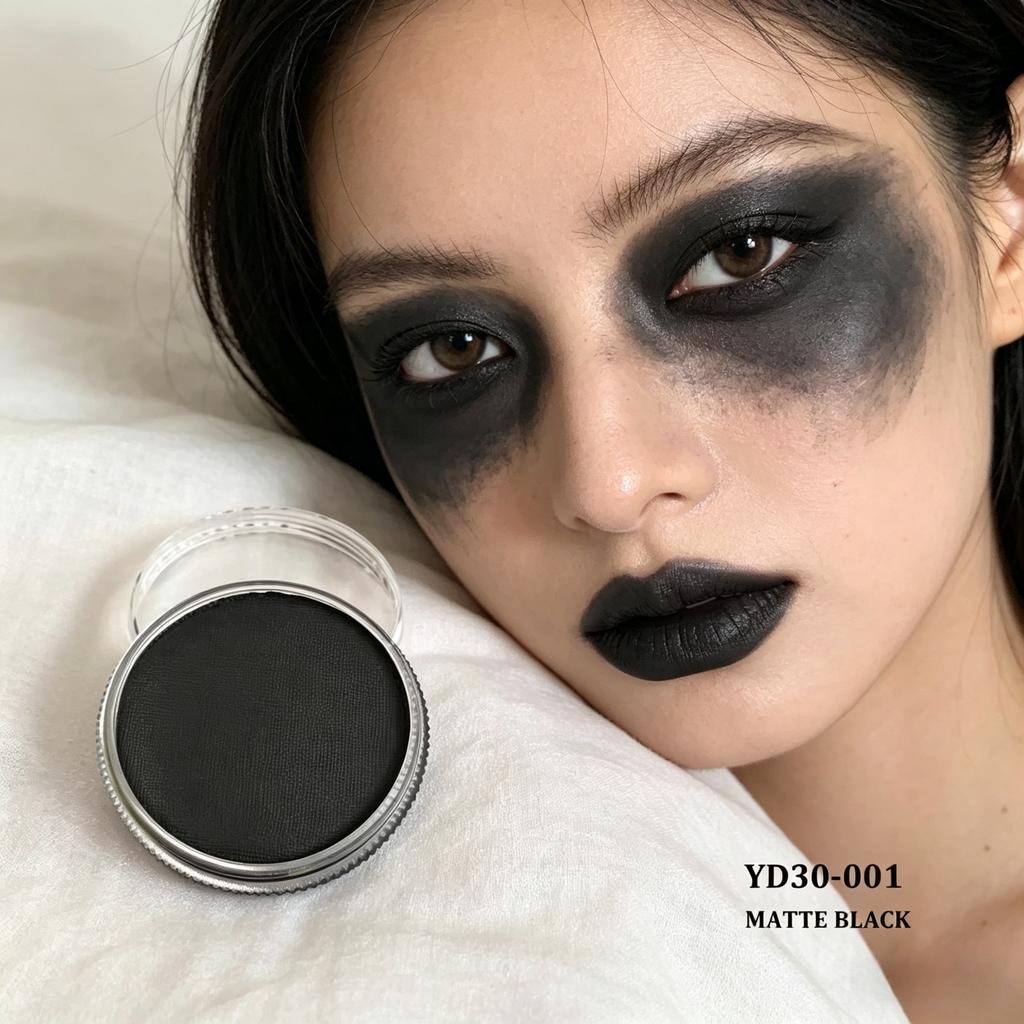 30g White Black Red Paint Water Based Makeup Single Color for Adults for Skull Witch Goth Cosplay Halloween Christmas Party