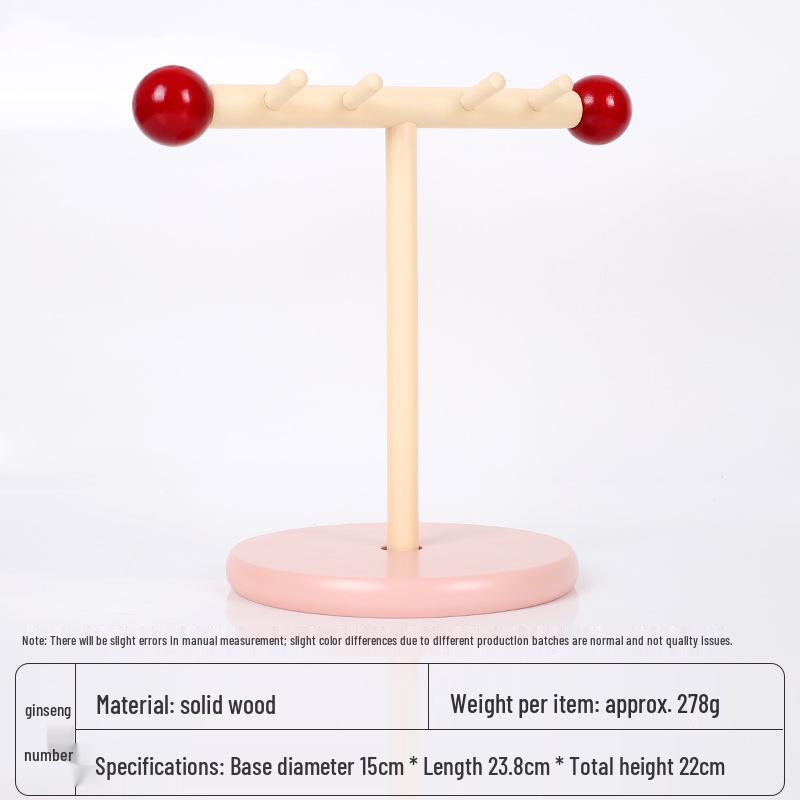 Solid Wood Jewelry and Key Holder Tray for Desktop Cosmetics and Sundries