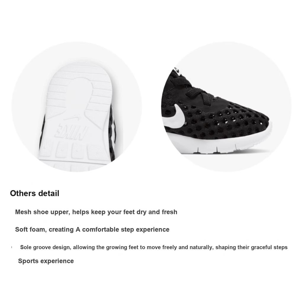Nike Bte Woven Comfortable Non-Slip Shock Absorbing Wear-Resistant Breathable Low-Top Sports Casual Shoes Baby Sneakers Black White CW3180-011