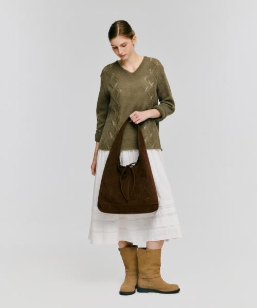 Depound Pino Bag Hobo Suede Large [Brown]