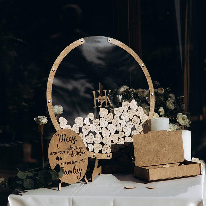 Heart-Shaped Transparent Guest Book for Weddings & Events