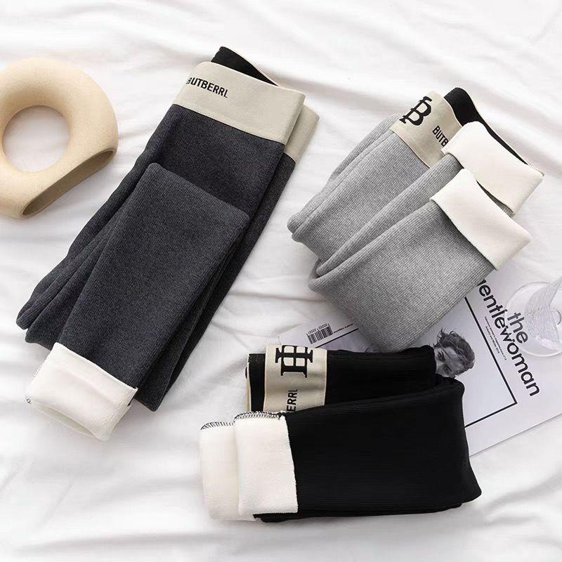 Winter Vintage Thicken Lambwool Leggings Women Warm Fleece Lined Thermal Ankle-Length Pants Sexy Hight Waist Skinny Fitness Leggins