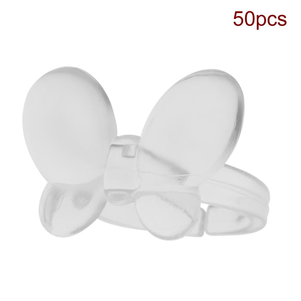 50Pcs Set Nail Chart Ring Flower   Butterfly Manicure Gel Color Display Tool 01#