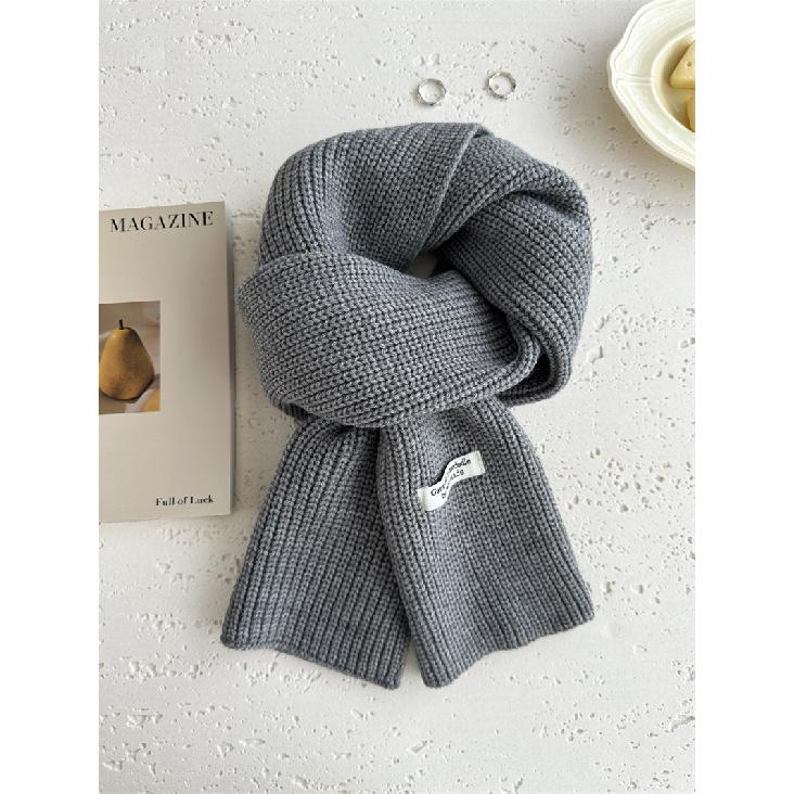 Nový Pletený Vlněný Pletený Kašmírový Šátek Pro Ženy Páry Nový Všestranný Jednobarevný Šátek Zima