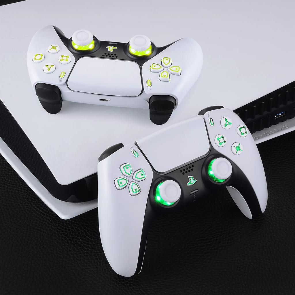 This is not a but an eXtremeRate DTF V3 LED Kit for the PS5 Controller and featuring multicolored illumination for the share and home face controller,