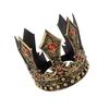 Vintage Luxury King Crown Cosplay Headpiece for Parties and Weddings Adjustable Size Props Crownpiece Roleplay Accessory