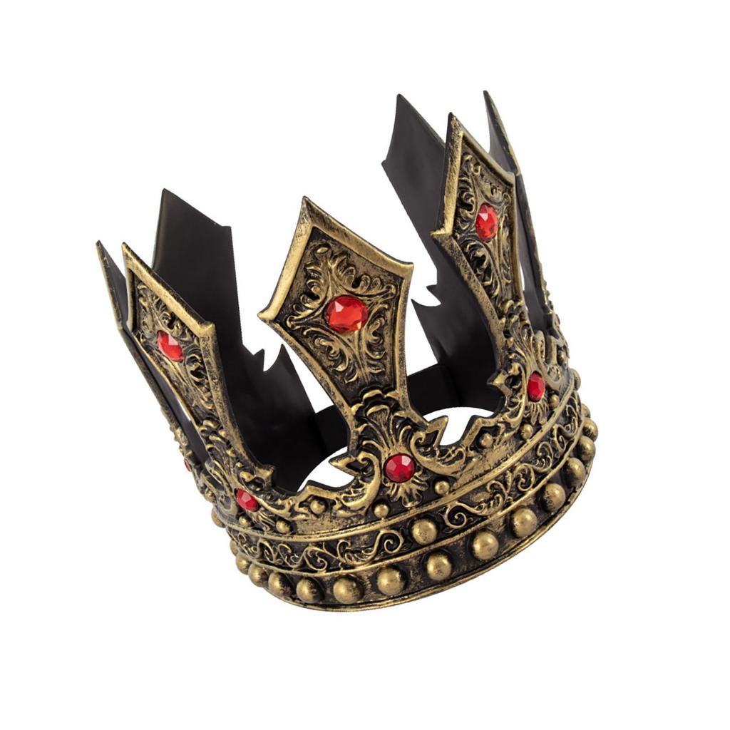 Vintage Luxury King Crown Cosplay Headpiece for Parties and Weddings Adjustable Size Props Crownpiece Roleplay Accessory