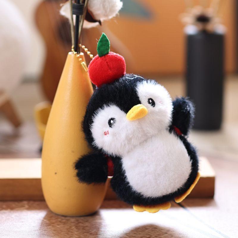 Penguin Fruit Dress Up Plush Toy Cartoon Keychain Backpack Pendant Gift Holiday