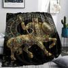 1Pc Centaur Print Flannel Blanket, High quality Comfortable for All Seasons, Home Decor, Warmth and Comfort, Perfect for Christmas Gifts W90