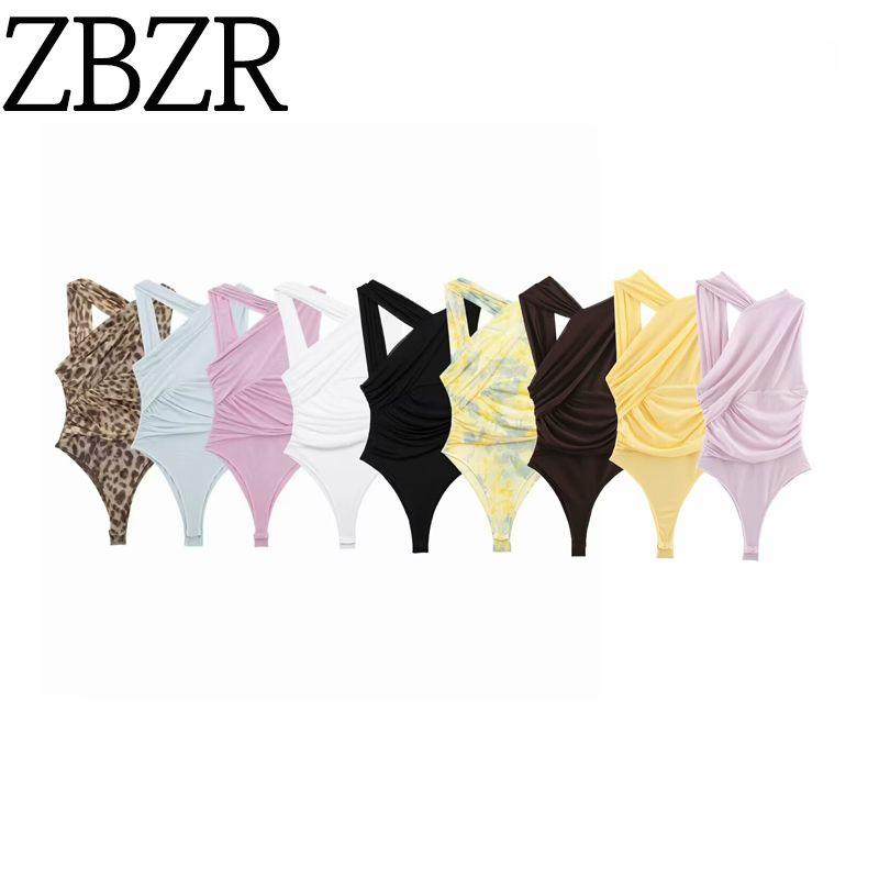 

Zbzr Весна Новая Женская одежда Западный стиль Мода Повседневный Асимметричный Декор плиссе Комбинезон 5039337 White M