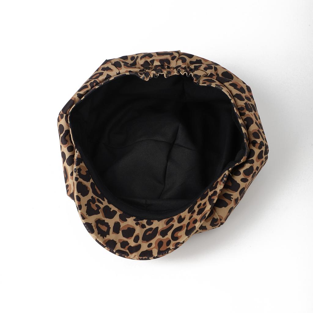 Newsboy Caps Women Leopard Zebra Print Beret Hat Spring Summer Vintage Ladies Cosplay Fashion Retro Hip Hop Casual Painter Cap