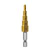 Popular Small 3P Tapered Drill: Hex Shank, Straight Flute for Multi-Material Drilling and Easy Hole Enlargement.