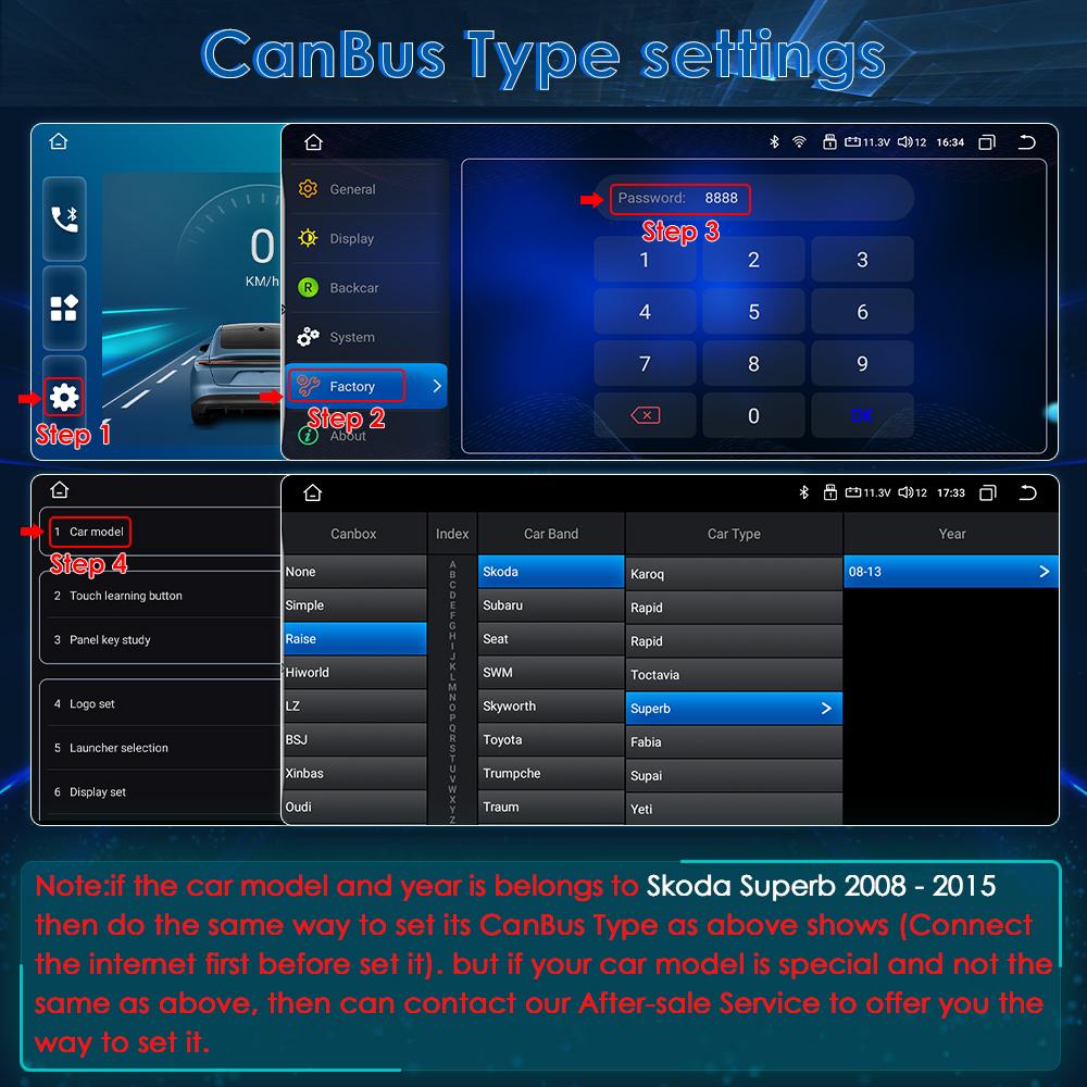 4G Android 12 Autoradio GPS pentru Skoda Superb 2 2008 -2015 Ecran inteligent Multimedia Player Video Navigație 2Din Stereo Carplay Audio Unitate principală