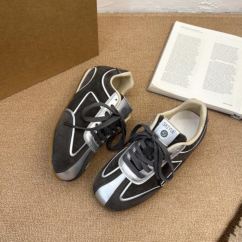 Spot version~ Thick sole inner height increase retro German training shoes women's 2025 autumn new Korean sports and leisure shoes soft sole