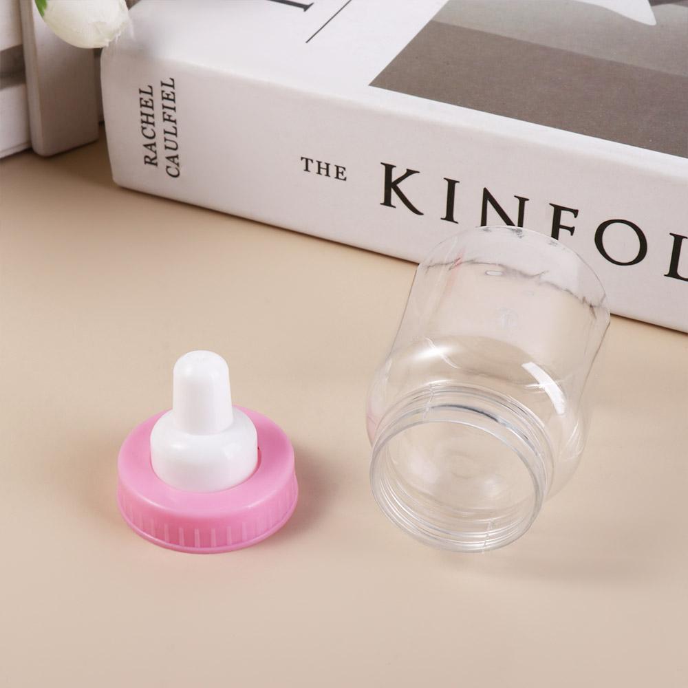 4 st Söt Babyflaska Godisask Rosa Blå Mini Matningsflaska Plast Godisflaska Dopgåva