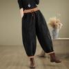 Women's Winter Thickened Vintage Corduroy Harem Pants Casual Warm Trousers