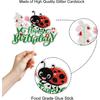 Ladybug Cake Toppers Insect Happy Birthday Decorations, Boys and Girls Birthday Party, Garden Party, Baby Shower, Bug Theme Party Decorations,