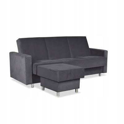 Sofa Corner Sofa Alicja with Pouf Sofa Sofa Bed Family Grey Furniture