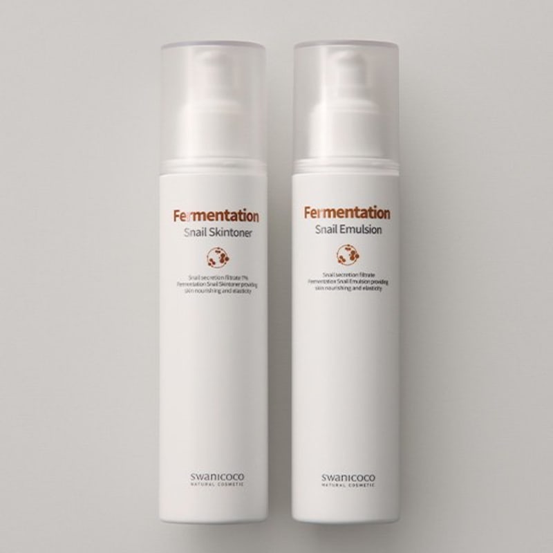 Swanicoco Fermentation Snail Skin Toner 120ml + Emulsion 120ml SET