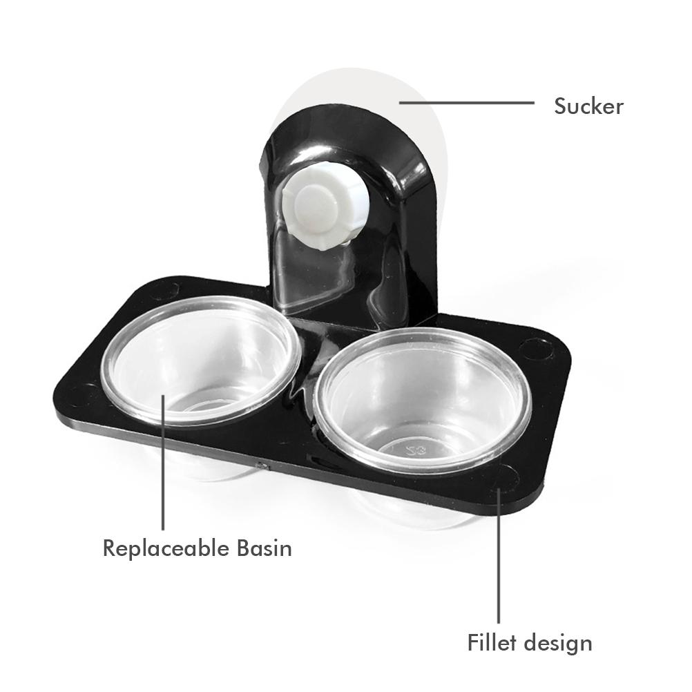 Reptile Food Bowl Insect Breeding Container Wall Hanging Water Dispenser for Spiders Lizards