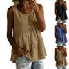 Womens Spring Tops Sleeveless Loose Fit Blouse Summer Shirts for Women Casual Layered Design Womens Summer Shirts