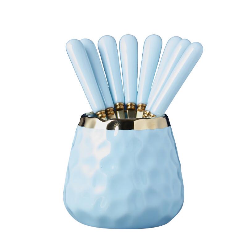ZISIZ Simple Stainless Steel Fruit Fork Set
