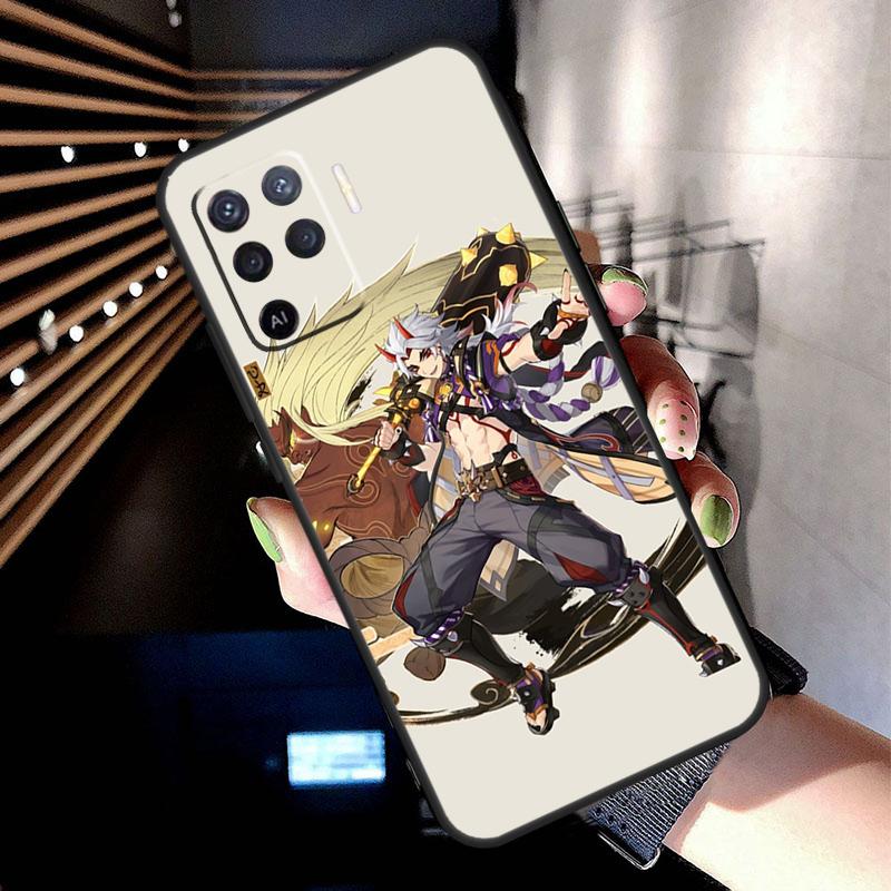 Genshin Impact Arataki Itto Case For Oppo A38 A18 A78 A98 A58 A60 A80 A40 A96 A76 A16 A94 A74 A54 A15 A17 A57 A77 A5 Pro