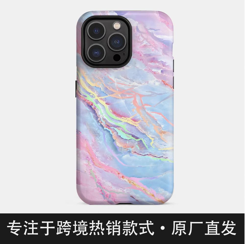 Mottled Color iPhone16promax Film Phone Case 17 Super Beautiful 14 Abstract Art 16E Does Not Collide