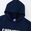 Champion Active Dry French Terry Long Sleeve Hooded Kids' Sweatshirt, Navy, Schoolboys, CK-BS102