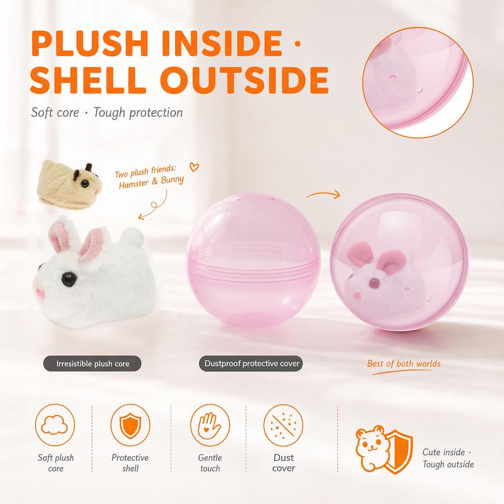 2 Pcs Interactive Cat Rolling Ball Toy Smart Obstacle Avoiding Steering Cat Toy Built In Plush Doll Drive Mechanism Pet Supplies