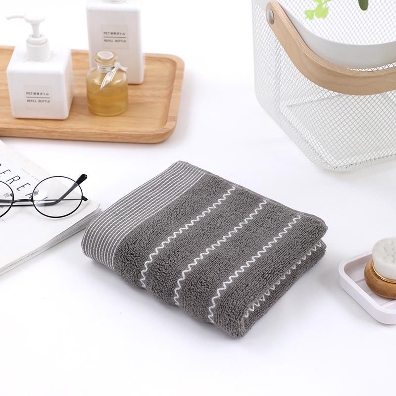 

Tuqiang Oversized Combed Cotton Face Towel - Thick, Soft, and Absorbent for Household Use 34*72 cm сірий колір