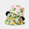 Creative Printed Fruit Pattern Bucket Cap Unisex Outdoor Leisure Fisherman Hat Summer Beach Uv Protection Sun hats Panama Bob