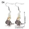 Mode Acryl Papagei Tier Schmuck Eardrop Vogel Ohrringe Earbob