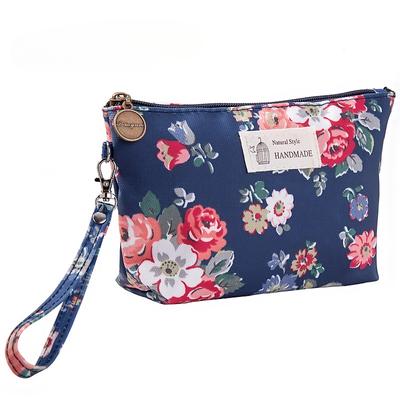 Reise-Aufbewahrungstasche für Damen mit Blumen- und Vogelmuster, Toilettenartikel, wasserdichte Kosmetiktasche, tragbare Schminktasche für Damen