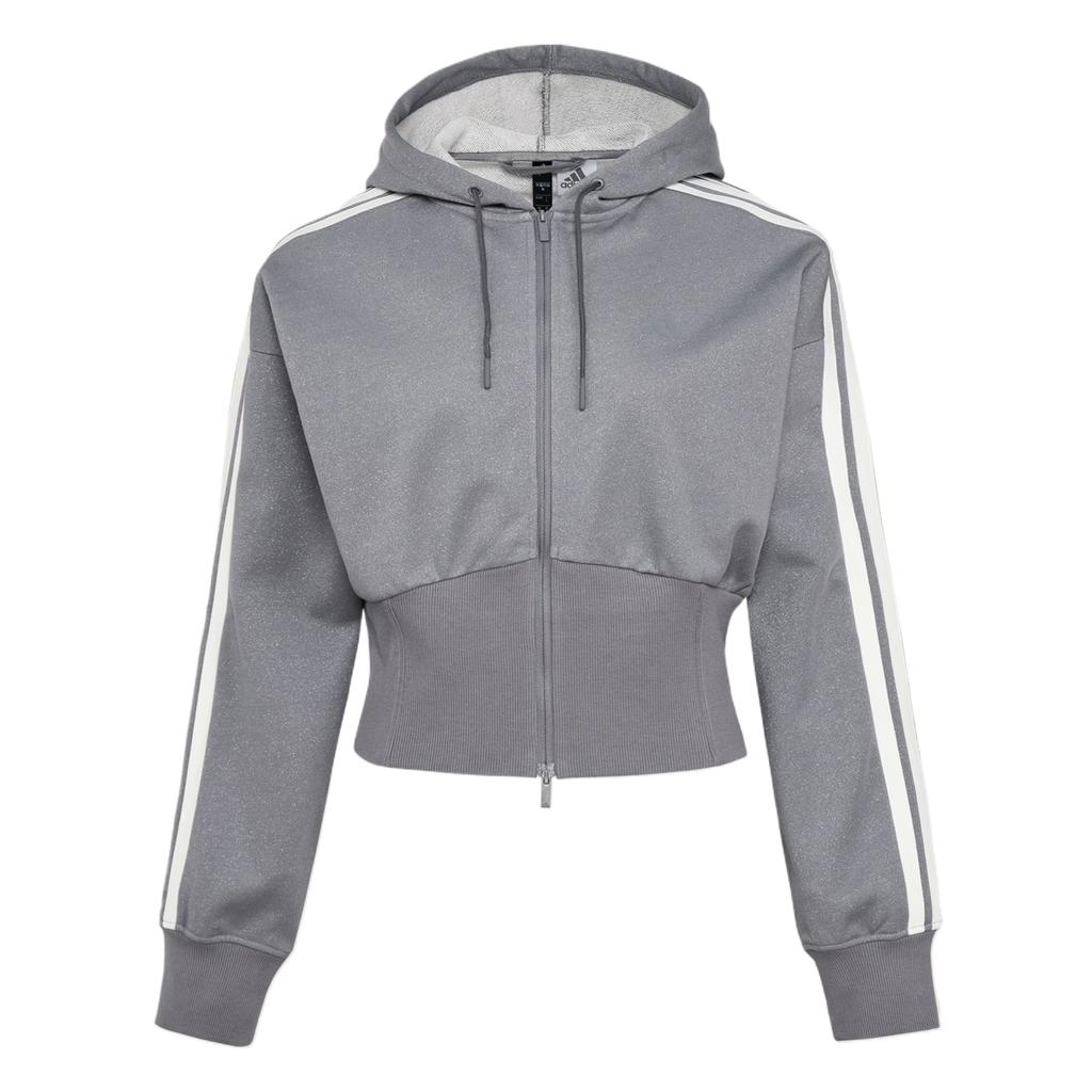 Adidas Jackets Women's Gray Hooded Non Detachable Moderate Other KX8906
