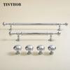 Modern Bright Chrome Solid Brass Long Furniture Handles Pulls Cupboard Wardrobe Dresser Shoe Box Drawer Cabinet Drawer Bar Knob