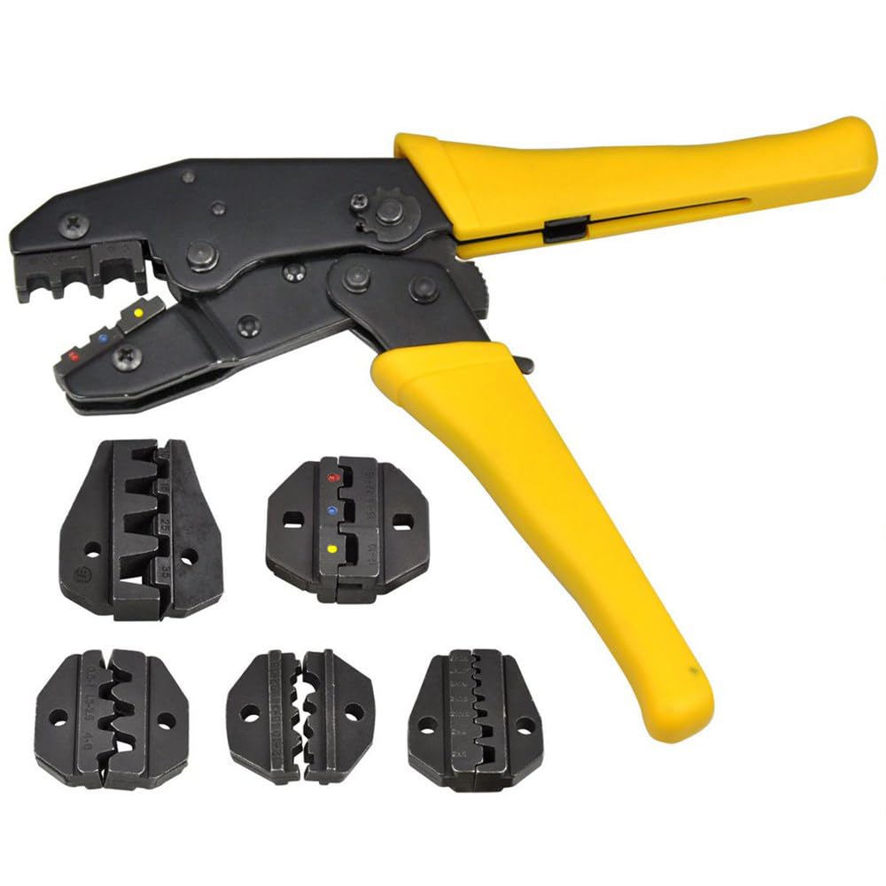 

Susire Обжимной Инструмент Сменные Обжимные Губки 5 Типов Обжима для Неизолированных, Открытых и Изолированных Наконечников Идеально для Электриков и Автомобилей Плоскогубцы,