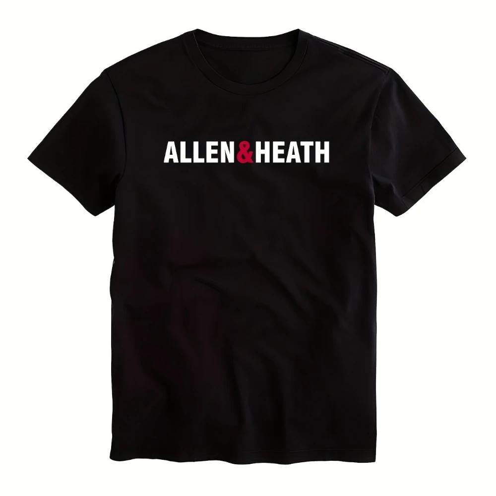 

Allen Heath Logo T-Shirt for Men Women Black with White Red Brand Print Soft Crew Neck Casual Tee Music Producer Gift 4XL